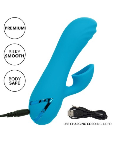 CALEXOTICS - SUNSET BEACH SEDUCER VIBRATEUR & STIMULATEUR 10 FONCTIONS BLEU