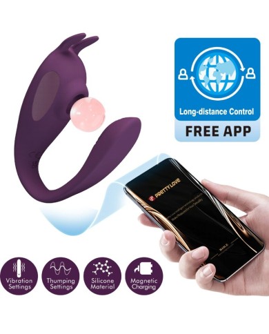 PRETTY LOVE - STIMULATEUR ET VIBRATEUR SHEY APPLICATION GRATUITE LONGUE DISTANCE VIOLET