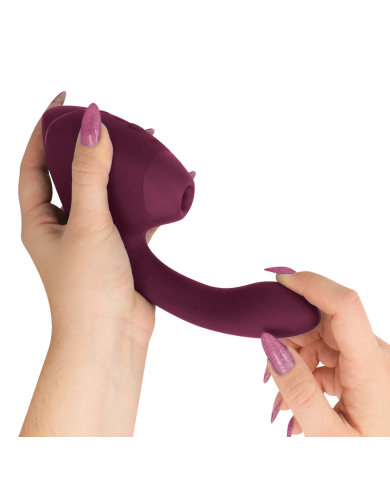 WOMANIZER - DUO NEXT STIMULATEUR CLITORIAL ET DE POINT G DOUBLE ROSE FOYER