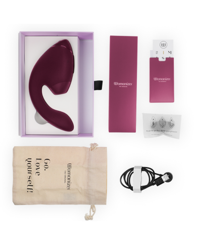 WOMANIZER - DUO NEXT STIMULATEUR CLITORIAL ET DE POINT G DOUBLE ROSE FOYER