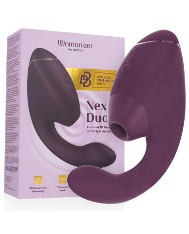 WOMANIZER - DUO NEXT STIMULATEUR CLITORIAL ET DE POINT G DOUBLE VIOLET FONCÉ