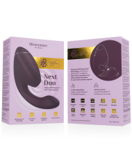 WOMANIZER - DUO NEXT STIMULATEUR CLITORIAL ET DE POINT G DOUBLE VIOLET FONCÉ