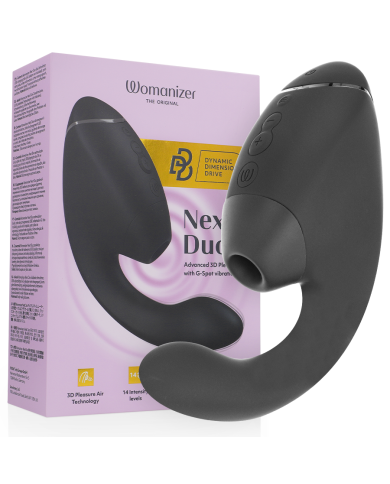 WOMANIZER - DUO NEXT STIMULATEUR CLITORIAL ET DE POINT G DOUBLE NOIR