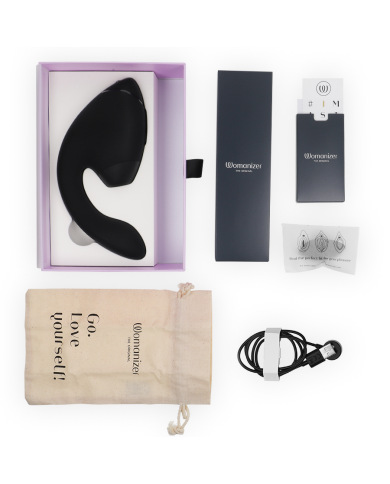 WOMANIZER - DUO NEXT STIMULATEUR CLITORIAL ET DE POINT G DOUBLE NOIR