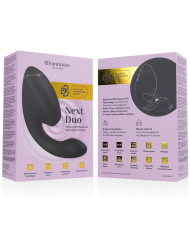 WOMANIZER - DUO NEXT STIMULATEUR CLITORIAL ET DE POINT G DOUBLE NOIR