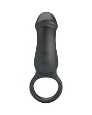 PRETTY LOVE - TRAE ANNEAU VIBRANT AVEC STIMULATEUR NOIR