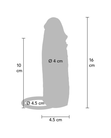 GET REAL - MANCHON PÉNIS VIBRANT EN SILICONE HYDRATANT CARAMEL 16 CM
