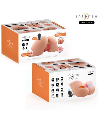 INTENSE DEEP TOUCH - JULIA MASTURBATEUR VAGINAL AVEC SUCCION, CHALEUR, VIBRATION ET EFFETS VOCAUX AVEC TÉLÉCOMMANDE 9 KG