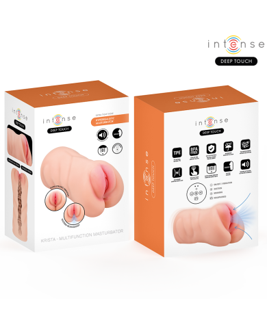 INTENSE DEEP TOUCH - KRISTA MASTURBATEUR VAGINAL AVEC SUCCION, VIBRATION ET EFFET VOCAL 1,2 KG