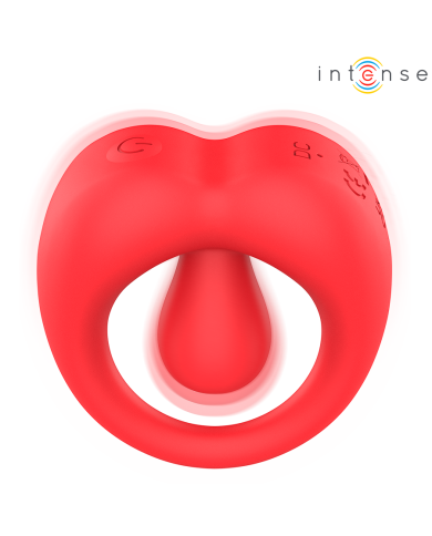 INTENSE - RUSSELL ANILLO VIBRADOR CON ESTIMULACIÓN DE CLÍTORIS ROJO