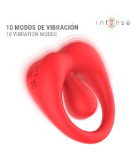 INTENSE - RUSSELL ANILLO VIBRADOR CON ESTIMULACIÓN DE CLÍTORIS ROJO