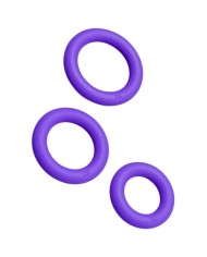 ROMP - REMIX TRIO ENSEMBLE DE 3 ANNEAUX PÉNIS EN SILICONE VIOLETTES