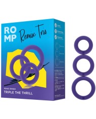 ROMP - REMIX TRIO ENSEMBLE DE 3 ANNEAUX PÉNIS EN SILICONE VIOLETTES