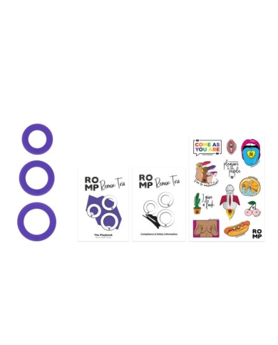 ROMP - REMIX TRIO ENSEMBLE DE 3 ANNEAUX PÉNIS EN SILICONE VIOLETTES