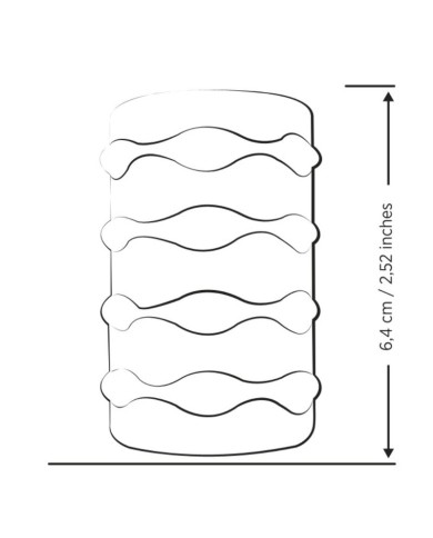 ROMP - MOSH MASTURBATEUR MÂLE TRANSPARENT AVEC GAINE RÉVERSIBLE DE 6 CM