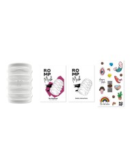 ROMP - MOSH MASTURBATEUR MÂLE TRANSPARENT AVEC GAINE RÉVERSIBLE DE 6 CM