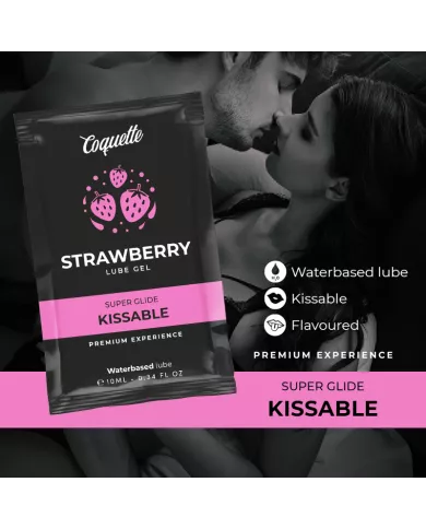 COQUETTE COSMETICS - LUBRIFIANT KISSABLE BASE DEAU DE FRAISE POCHE 10 ML COQUETTE COSMETICS - LUBRIFIANT KISSABLE BASE DEAU DE FRAISE POCHE 10 ML
