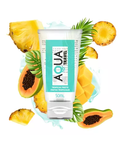 AQUA TRAVEL - SAVEUR LUBRIFIANT A BASE D''EAU FRUITS TROPICAUX - 50 ML AQUA TRAVEL - SAVEUR LUBRIFIANT A BASE D''EAU FRUITS TROPICAUX - 50 ML