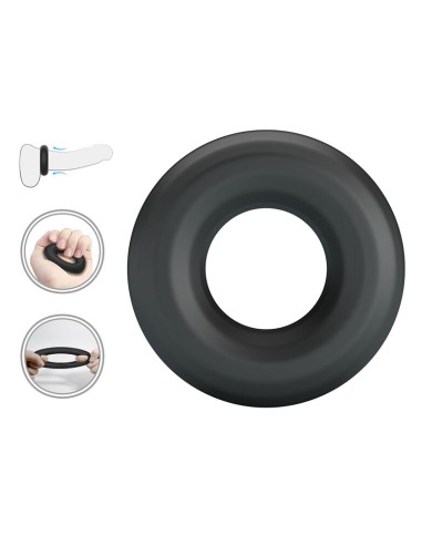 CRAZY BULL - ANNEAU PÉNAL URBAN EN SILICONE ULTRA DOUX NOIR