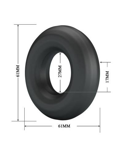 CRAZY BULL - ANNEAU PÉNAL URBAN EN SILICONE ULTRA DOUX NOIR