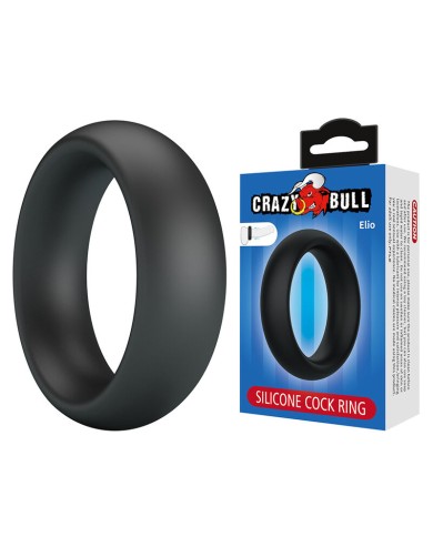 CRAZY BULL - ELIO ANNEAU PÉNAL EN SILICONE NOIR