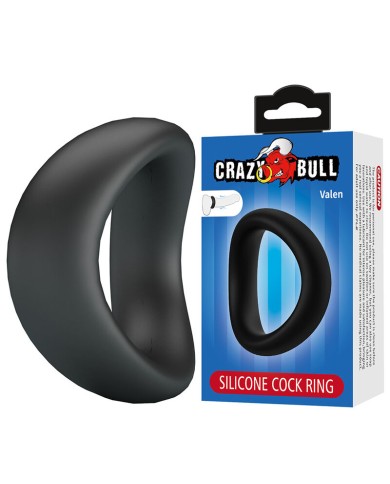 CRAZY BULL - VALEN ANNEAU PÉNAL ERGONOMIQUE EN SILICONE NOIR