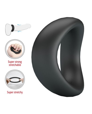 CRAZY BULL - VALEN ANNEAU PÉNAL ERGONOMIQUE EN SILICONE NOIR