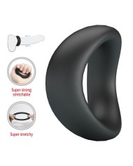 CRAZY BULL - VALEN ANNEAU PÉNAL ERGONOMIQUE EN SILICONE NOIR