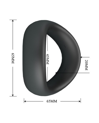 CRAZY BULL - VALEN ANNEAU PÉNAL ERGONOMIQUE EN SILICONE NOIR