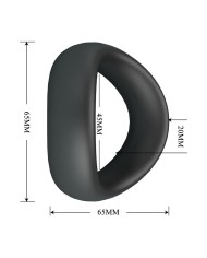 CRAZY BULL - VALEN ANNEAU PÉNAL ERGONOMIQUE EN SILICONE NOIR