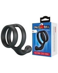 CRAZY BULL - YANCY DOUBLE ANNEAU DE PÉNIS ET DE TESTICULES NOIR