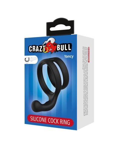 CRAZY BULL - YANCY DOUBLE ANNEAU DE PÉNIS ET DE TESTICULES NOIR