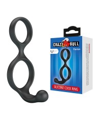 CRAZY BULL - FLORIAN DOUBLE ANNEAU DE PÉNIS ET DE TESTICULES NOIR