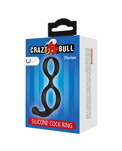 CRAZY BULL - FLORIAN DOUBLE ANNEAU DE PÉNIS ET DE TESTICULES NOIR
