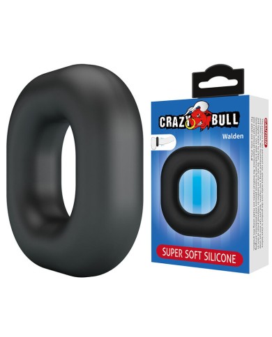 CRAZY BULL - WALDEN ANNEAU PÉNAL EN SILICONE SUPER DOUX NOIR