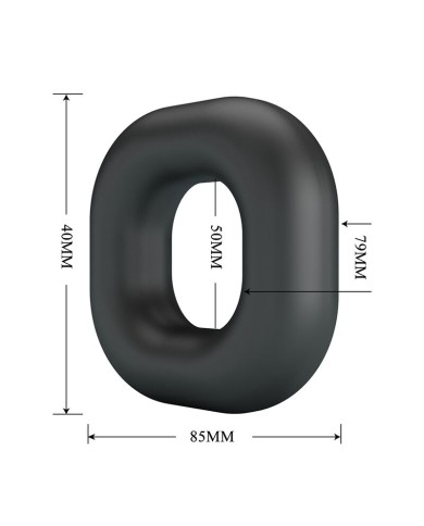 CRAZY BULL - WALDEN ANNEAU PÉNAL EN SILICONE SUPER DOUX NOIR