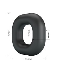 CRAZY BULL - WALDEN ANNEAU PÉNAL EN SILICONE SUPER DOUX NOIR
