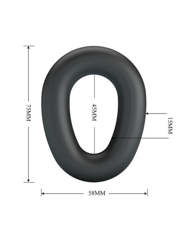 CRAZY BULL - VESPER ANNEAU PÉNAL EN SILICONE ULTRA DOUX NOIR