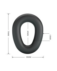 CRAZY BULL - VESPER ANNEAU PÉNAL EN SILICONE ULTRA DOUX NOIR