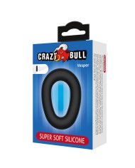 CRAZY BULL - VESPER ANNEAU PÉNAL EN SILICONE ULTRA DOUX NOIR