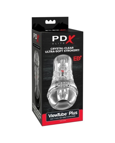 PDX ELITE - VIEWTUBE PLUS SEE-THRU EZ-GRIP TRANSPARENT STROKER 21 CM