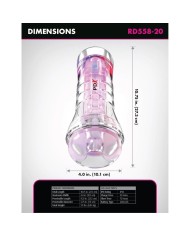 PDX ELITE - VIEWTUBE XXL LED TRANSPARENT STROKER 27,3 CM