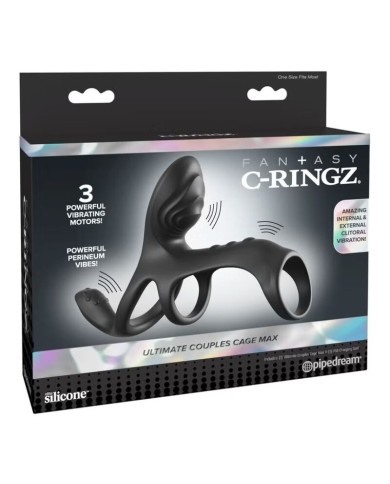 FANTASY C-RINGZ - ANNEAU PÉNIS VIBRANT MAX ULTIMATE COUPLES CAGE 19,5 CM