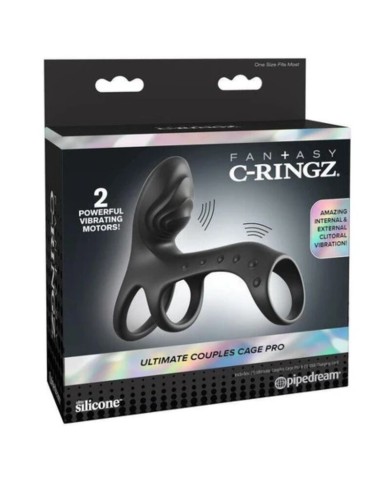 FANTASY C-RINGZ - ANNEAU PÉNIS VIBRANT ULTIMATE COUPLES CAGE PRO 19,5 CM