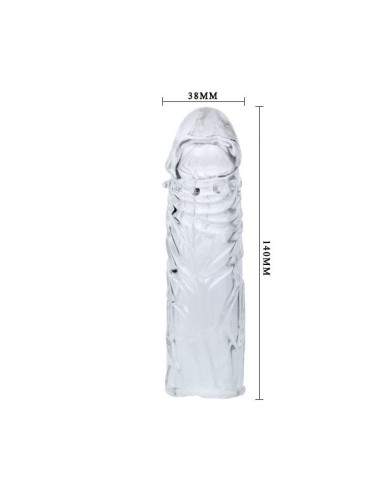 BAILE - COUVERCLE DE PÉNIS EN SILICONE TRANSPARENT 13 CM
