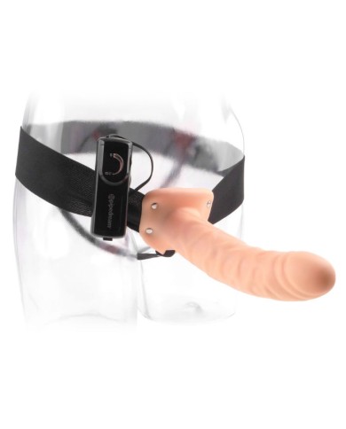 FETISH FANTASY SERIES - 19 CM VIBRANT CREUX STRAP-ON MARRON