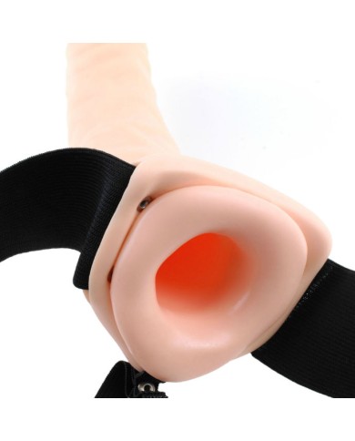 FETISH FANTASY SERIES - 19 CM VIBRANT CREUX STRAP-ON MARRON