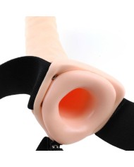 FETISH FANTASY SERIES - 19 CM VIBRANT CREUX STRAP-ON MARRON
