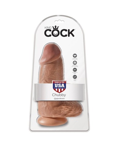 KING COCK - PÉNIS RÉALISTE CHUBBY 23 CM CARAMEL