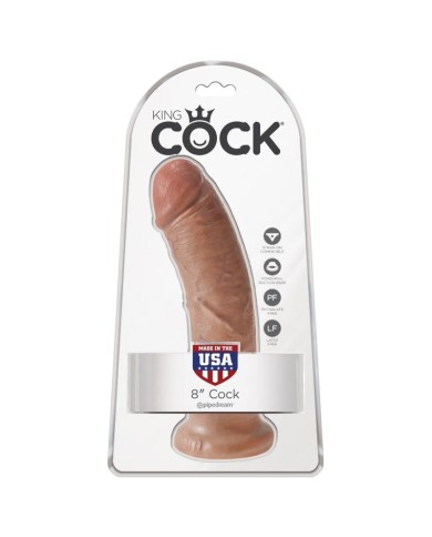 KING COCK - PÉNIS RÉALISTE 19.5 CM CARAMEL